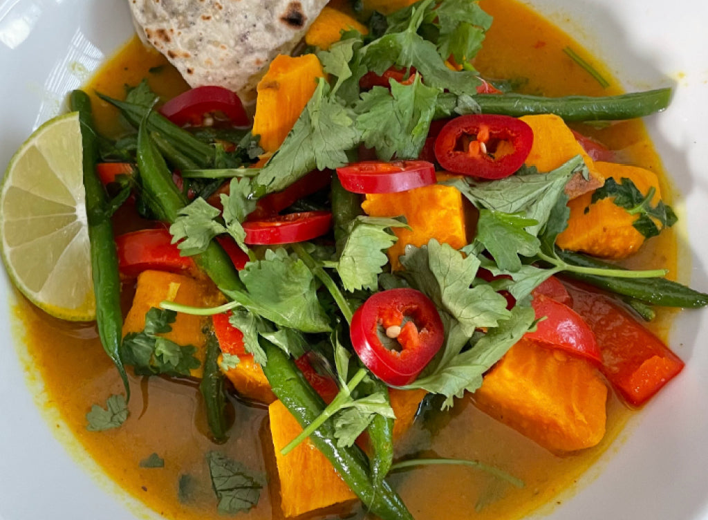 Feed Your Gut: Turmeric Coconut Curry with Seeded Flatbreads
